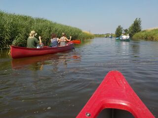 Kanufahrer auf Fluss
